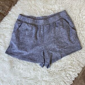 Aerie High Waist Pull-On Raw Hem Gray Shorts Women’s M